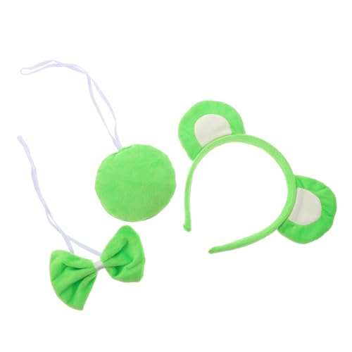 CTIRCHIU 1 Satz Kostümset für Bären Cosplay Süße Bärenohren Haarreif Fliege und Nase für Halloween Weihnachten und Partys Plüschtier Kostümzubehör für Erwachsene von CTIRCHIU