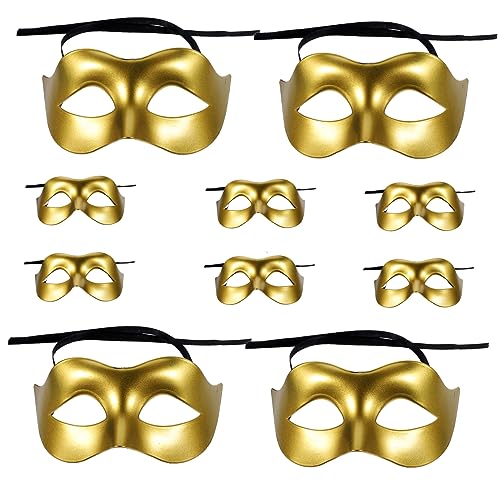 CTIRCHIU 10 Stück Teiliges Halbe Masken Elegantem Gold mit Vintage Muster Damen für Halloween Karneval Maskenball und Festliche Kostümparty CTIRCHIU 10 Stück Teiliges Halbe Masken Elegantem Gold mit Vintage Muster Damen für Halloween Karneval Maskenball und Festliche Kostümparty von CTIRCHIU