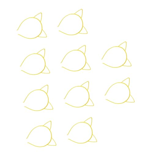 CTIRCHIU 10Stücke Teiliges Katzenohren Stirnband für Kostümpartys Gelbes Haaraccessoire mit Glatter Textur für Süße Outfits von CTIRCHIU