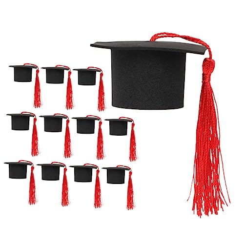 CTIRCHIU 12 Stück Abschlusskappen Toppers für Kuchen und Weinflaschen Dekoration für Graduierungsfeiern Cupcake Aufsätze mit Quasten CTIRCHIU 12 Stück Abschlusskappen Toppers für Kuchen und Weinflaschen Dekoration für Graduierungsfeiern Cupcake Aufsätze mit Quasten von CTIRCHIU