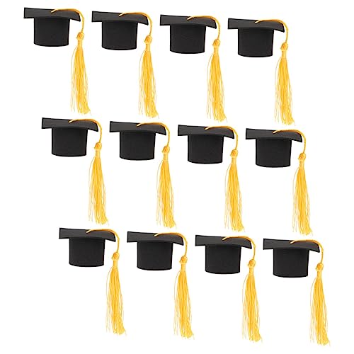 CTIRCHIU 12 Stück Abschlusskappen mit Quaste Dekoration für Kuchen Cupcakes und Feiern zur Graduierung für Abschlussfeiern und Jubiläen CTIRCHIU 12 Stück Abschlusskappen mit Quaste Dekoration für Kuchen Cupcakes und Feiern zur Graduierung für Abschlussfeiern und Jubiläen von CTIRCHIU