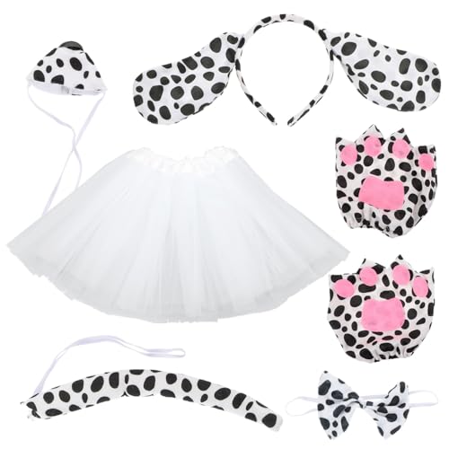 CTIRCHIU 1Satz Dress Up Hundeohrstirnband Mit Tutu Rock Und Handschuhen Kostümzubehör Für Welpen Partys Fotoshootings Und Rollenspiele Leicht Und Bequem von CTIRCHIU