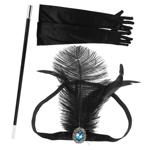 CTIRCHIU 1Satz Jahre Damen Flapper Zubehör Set mit Stirnband und Handschuhen für Cosplay und Mottopartys Elegantes Kostümzubehör für Teepartys und Halloween CTIRCHIU 1Satz Jahre Damen Flapper Zubehör Set mit Stirnband und Handschuhen für Cosplay und Mottopartys Elegantes Kostümzubehör für Teepartys und Halloween von CTIRCHIU
