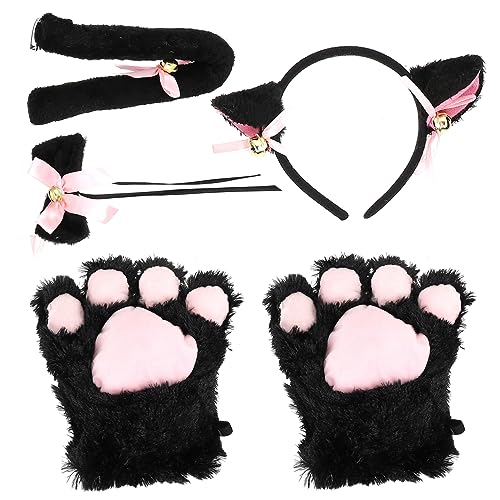 CTIRCHIU 1Satz Katzenohren Kostümset Für Damen Teiliges Cosplay Fliege Katzen Themen Outfit Für Karneval Partys Und Maskeraden von CTIRCHIU