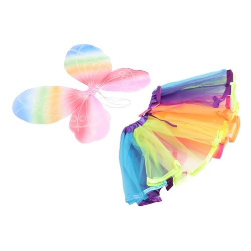 CTIRCHIU 1Satz Kinderkostüm Mit Regenbogen Flügeln Tutu Rock Fantasie Outfit Für Karneval Geburtstagsfeiern Oder Bühnenaufführungen Teiliges Für Jahre CTIRCHIU 1Satz Kinderkostüm Mit Regenbogen Flügeln Tutu Rock Fantasie Outfit Für Karneval Geburtstagsfeiern Oder Bühnenaufführungen Teiliges Für Jahre von CTIRCHIU