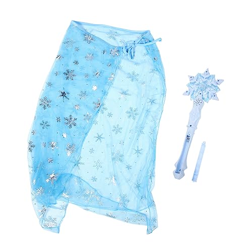 CTIRCHIU 1Satz Leuchtendes Schneeflocken Zauberstab Set für Mädchen Teiliges Cosplay Kostüm mit Schneeflocken und Prinzessinnen Cape für Partys und Geburtstagsfeiern CTIRCHIU 1Satz Leuchtendes Schneeflocken Zauberstab Set für Mädchen Teiliges Cosplay Kostüm mit Schneeflocken und Prinzessinnen Cape für Partys und Geburtstagsfeiern von CTIRCHIU