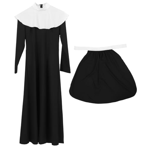 CTIRCHIU 1Satz Nonnenkostüm für Frauen Halloween Cosplay Outfit Nonnenkleidung für Partys Bühnenaufführungen für Festlichkeiten Besondere Anlässe CTIRCHIU 1Satz Nonnenkostüm für Frauen Halloween Cosplay Outfit Nonnenkleidung für Partys Bühnenaufführungen für Festlichkeiten Besondere Anlässe von CTIRCHIU