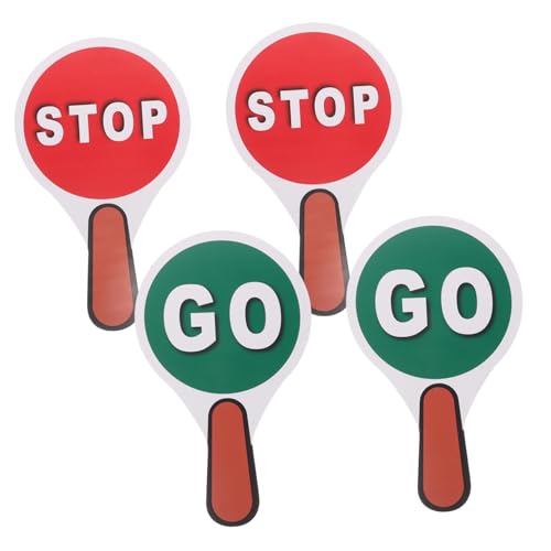 CTIRCHIU 2 Satz Handheld Stoppschild Doppelseitiges Verkehrssignal Rot und Grün für PVC zur Verkehrssicherheitserziehung und Spielplatzorganisation CTIRCHIU 2 Satz Handheld Stoppschild Doppelseitiges Verkehrssignal Rot und Grün für PVC zur Verkehrssicherheitserziehung und Spielplatzorganisation von CTIRCHIU
