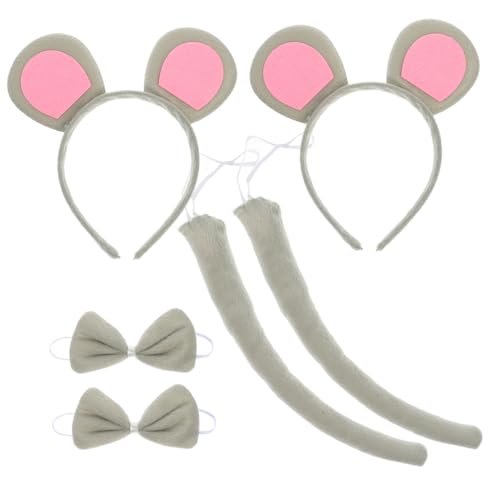 CTIRCHIU 2Sätze Cosplay Set für Teiliges Stirnband mit Mausohr und Fliege Kostüm Requisite für Fasching Halloween und Kinderpartys von CTIRCHIU