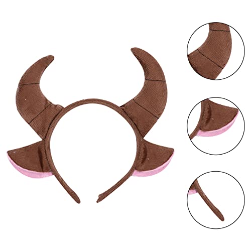 CTIRCHIU 2Stücke Bullenhörner Kostüm Stirnbänder für Halloween Karneval und Cosplay Lustiger Kopfschmuck für Erwachsene Party Accessoires für Unvergessliche Feiern von CTIRCHIU
