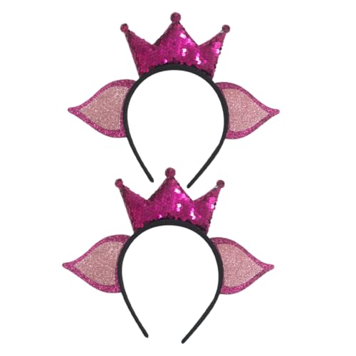 CTIRCHIU 2Stücke Dekorative Krone Haarreifen für Hochwertige Stirnbänder für Festivals und Partys Haaraccessoires mit Pailletten und Filzmaterial von CTIRCHIU