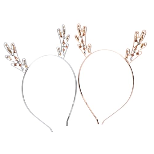 CTIRCHIU 2Stücke Haarbügel Mit Geweih Design Glitzernde Haarschmuck Kopfbedeckung Für Kostümpartys Weihnachten Und Karneval Hochwertige Langlebige Materialien von CTIRCHIU