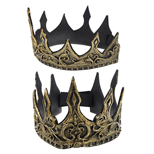 CTIRCHIU 2Stücke PU Schaum Königskronen für Männer Mittelalterliche Kronenstirnbänder für Hochzeiten Halloween Partys und Cosplay und Komfortabel CTIRCHIU 2Stücke PU Schaum Königskronen für Männer Mittelalterliche Kronenstirnbänder für Hochzeiten Halloween Partys und Cosplay und Komfortabel von CTIRCHIU