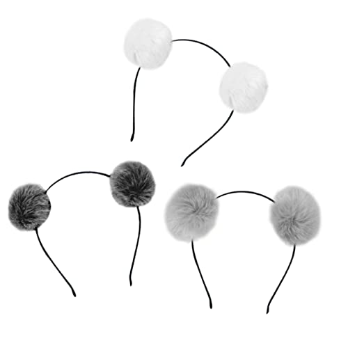 CTIRCHIU 3Stücke Fuzzy Ball Stirnbänder mit Katzenohren Süße Kopfbedeckungen für Dunkelgrau für Partys und Cosplay CTIRCHIU 3Stücke Fuzzy Ball Stirnbänder mit Katzenohren Süße Kopfbedeckungen für Dunkelgrau für Partys und Cosplay von CTIRCHIU