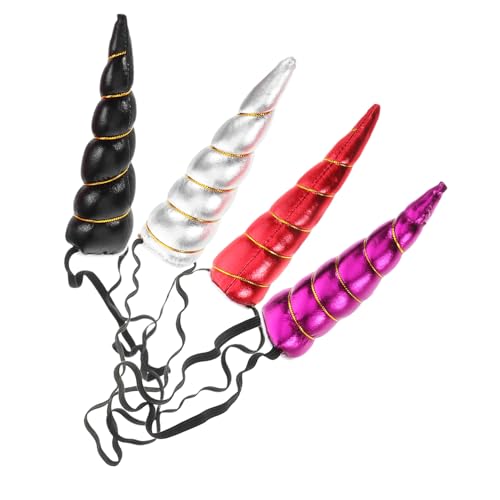 CTIRCHIU 4 Stück Einhorn Haarreif für Mädchen Teiliges Party Zubehör für Kindergeburtstage Kreative Haaraccessoires für Teenager und Kleinkinder Trendiger Kopfschmuck für Feiern und Kostüme von CTIRCHIU
