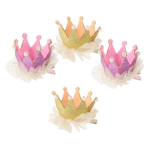 CTIRCHIU 4 Stück Teiliges Haarspangen für Mädchen Modischer Haarschmuck mit Langlebigem Design Komfortabel Tragbar als Geburtstags Accessoire für Festliche Anlässe Sichere Zufällige Farbe von CTIRCHIU