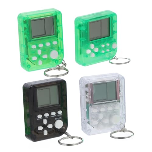 CTIRCHIU 4Stücke Mini Retro Spielkonsole Schlüsselanhänger Handheld Game Keychains mit Blinkendem Licht als Dekorativer Taschenanhänger oder Schlüsselhalter Transparente CTIRCHIU 4Stücke Mini Retro Spielkonsole Schlüsselanhänger Handheld Game Keychains mit Blinkendem Licht als Dekorativer Taschenanhänger oder Schlüsselhalter Transparente von CTIRCHIU