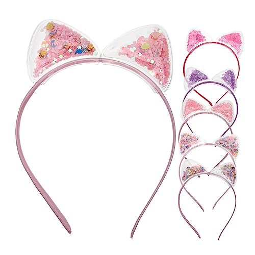 CTIRCHIU 6Stücke Katzenohr Haarreif für Mädchen Teilig Süßes Quicksand Design Transparentes mit Glitzer für Karneval Cosplay und Partys CTIRCHIU 6Stücke Katzenohr Haarreif für Mädchen Teilig Süßes Quicksand Design Transparentes mit Glitzer für Karneval Cosplay und Partys von CTIRCHIU