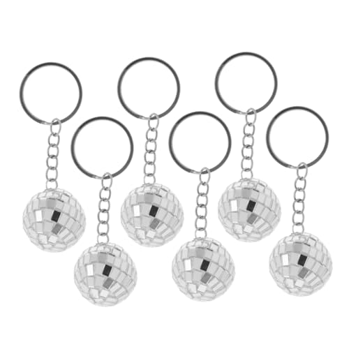 CTIRCHIU 6Stücke Spiegel Discokugel Schlüsselanhänger Tragbare Geschenkideen für Partys und Weihnachten Stilvolles Accessoire mit Einzigartigem Design für Freunde von CTIRCHIU