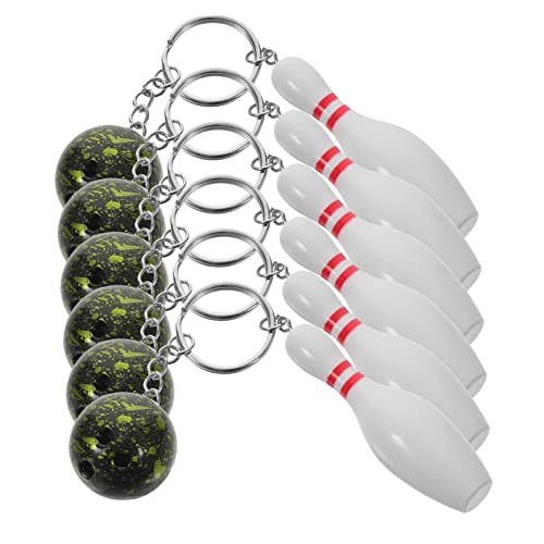CTIRCHIU 6Stücke Teiliges Bowlingkugel und Pin Schlüsselanhänger Bowling für für Bowlingpartys Handtaschen Anhänger CTIRCHIU 6Stücke Teiliges Bowlingkugel und Pin Schlüsselanhänger Bowling für für Bowlingpartys Handtaschen Anhänger von CTIRCHIU
