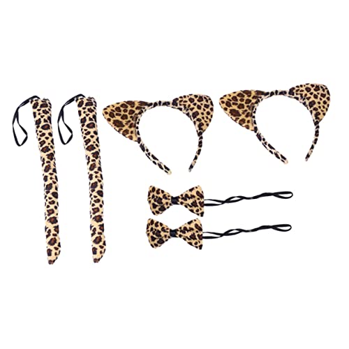 CTIRCHIU 6Stücke Teiliges Katzenohr Kostümset Fliege für Fasching Karneval und Kostümpartys Leopardenmuster Wiederverwendbare Bühnenaccessoires CTIRCHIU 6Stücke Teiliges Katzenohr Kostümset Fliege für Fasching Karneval und Kostümpartys Leopardenmuster Wiederverwendbare Bühnenaccessoires von CTIRCHIU