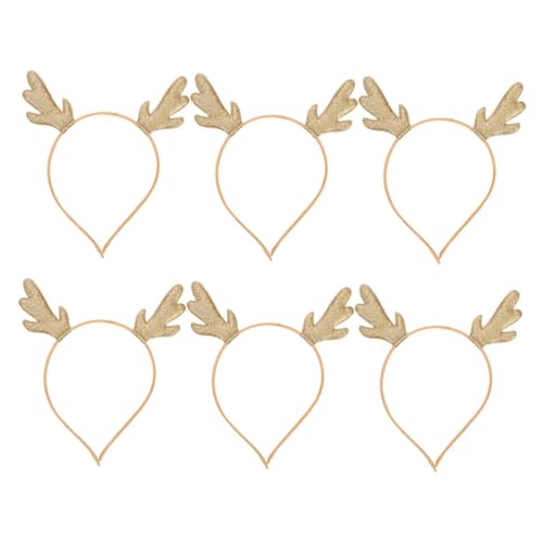 CTIRCHIU 6Stücke Teiliges Weihnachtsstirnband Mit Geweih Für Entzückender Haarschmuck Für Festliche Anlässe Leicht Und Verformungsfrei Für Weihnachtsfeiern Und Winterkostüme von CTIRCHIU
