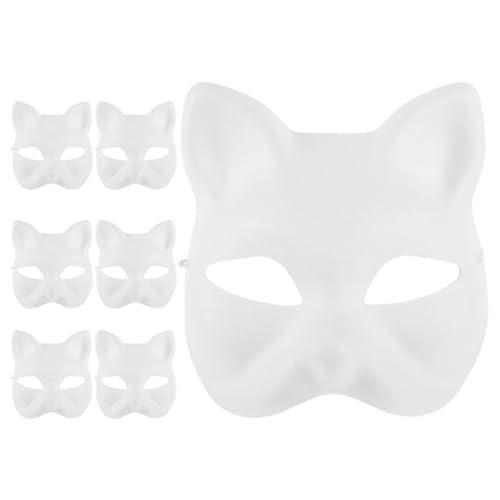 CTIRCHIU 7Stücke Teiliges Unbemalter Katzenmasken DIY Papiermasken für Maskerade Cosplay Partys Kreative Projekte Sicher Gefertigt CTIRCHIU 7Stücke Teiliges Unbemalter Katzenmasken DIY Papiermasken für Maskerade Cosplay Partys Kreative Projekte Sicher Gefertigt von CTIRCHIU
