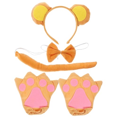 CTIRCHIU Affenkostüm Set aus Hautfreundlichem PP Baumwollmaterial mit Verstellbarem Stirnband Fliege und Handschuhen Weiches Tierkostüm Zubehör für Dschungel Tierkostüm Partys CTIRCHIU Affenkostüm Set aus Hautfreundlichem PP Baumwollmaterial mit Verstellbarem Stirnband Fliege und Handschuhen Weiches Tierkostüm Zubehör für Dschungel Tierkostüm Partys von CTIRCHIU