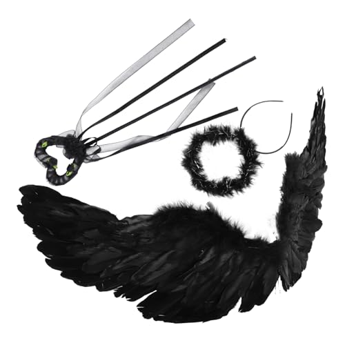 CTIRCHIU Bühnenkleidung Kostüm Halloween Outfits Bühnenauftrittskleidung Bühnenoutfit Teufel Cosplay Cosplay Anzug Umhang Kindergeschenk Baumwolle Schwarz von CTIRCHIU
