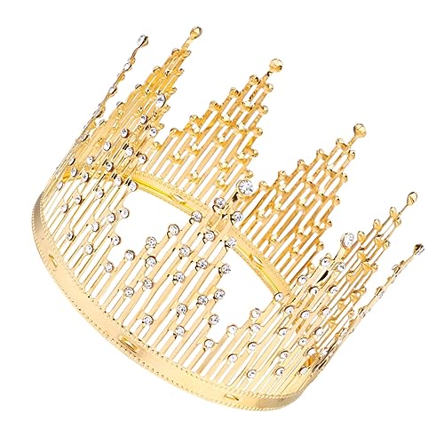 CTIRCHIU Crystal Krone Cake Topper Gold Langlebige Tortendeko mit Filigranem Design für Geburtstag Hochzeit Party Festliche Kuchenaufsätze und Kindergeburtstag Zubehör von CTIRCHIU