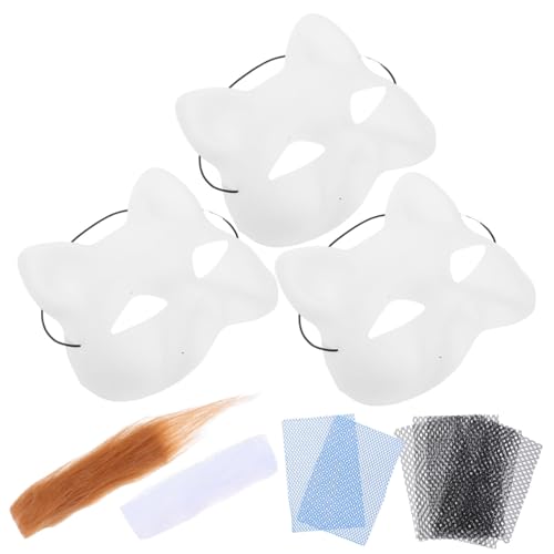 CTIRCHIU DIY Katzenmaske Plüsch Handbemaltem PVC für Kostümpartys Maskeraden Halloween Kreative Tiermaske für Cosplay Einzigartige Anlässe CTIRCHIU DIY Katzenmaske Plüsch Handbemaltem PVC für Kostümpartys Maskeraden Halloween Kreative Tiermaske für Cosplay Einzigartige Anlässe von CTIRCHIU