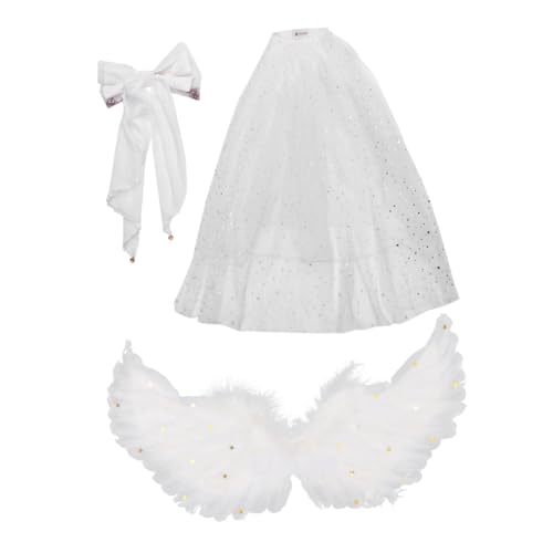 CTIRCHIU Engelsflügel für Mädchenkleid aus Engel Wring Bühnenkleid Cosplay-Rock für Mädchen - -Kostüm -Engelskleid Gittergewebe Weiß CTIRCHIU Engelsflügel für Mädchenkleid aus Engel Wring Bühnenkleid Cosplay-Rock für Mädchen - -Kostüm -Engelskleid Gittergewebe Weiß von CTIRCHIU