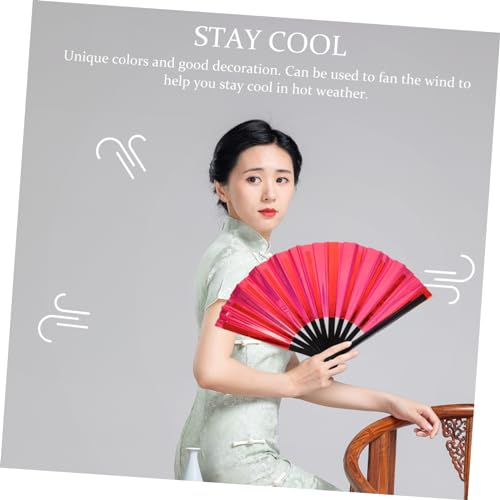 CTIRCHIU Faltbarer Handfächer Chinesischer Stil Bunter PVC Fächer Leicht Praktisch Bühnenperformance Tanz Accessoire von CTIRCHIU