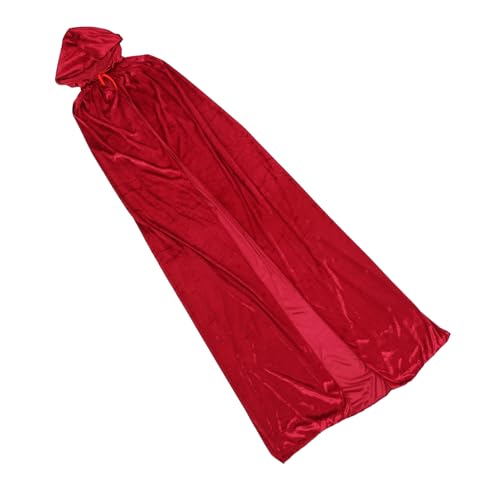 CTIRCHIU Halloween Umhang für Damen Herren Dekorativer Hexen Cape Weinrot für Kostümpartys Halloween Deko Einfache Handhabung von CTIRCHIU