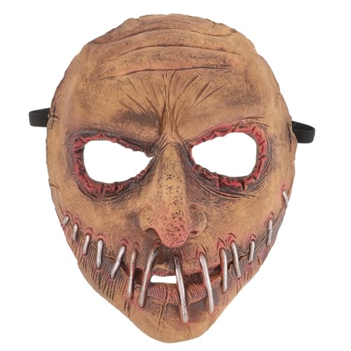 CTIRCHIU Horrormaske Halloween N Masken Requisite Cosplay LED Reaper Lady Ghoulish Gruselige Gesichtsmaske Party Schwarzes Skelett Gruselige Masken Für Erwachsene Realistische Grim Head von CTIRCHIU
