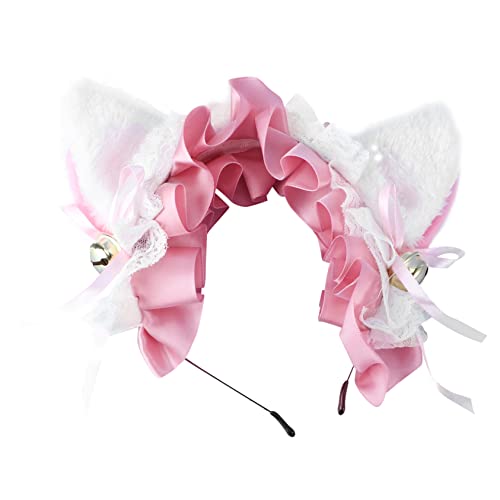 CTIRCHIU Katzenohren Haarreif mit Glöckchen und Schleife Leichtes Cosplay Zubehör für für Partys Hochzeiten und Fotostütze von CTIRCHIU