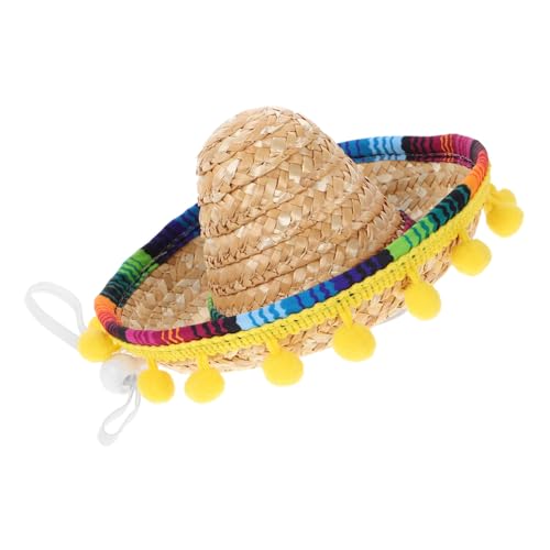 CTIRCHIU Kleines Mexikanisches Sombrero Stirnband für Frauen Haustiere Niedliche Mini Hüte für Fiesta Partys Handgefertigte von CTIRCHIU