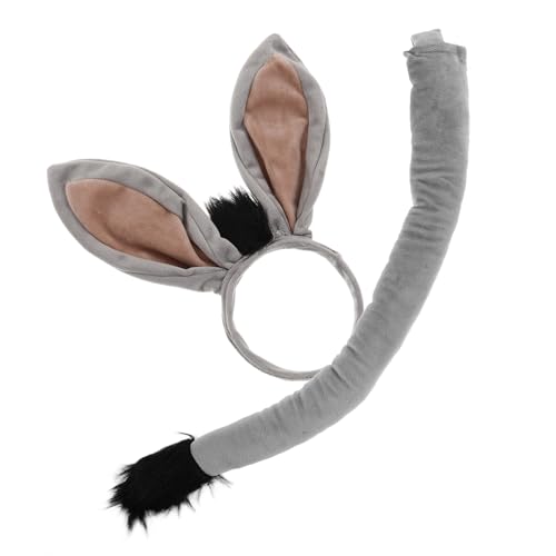 CTIRCHIU Kostüm Set für Erwachsene Verstellbarer Haarreif mit Eselsohren für Halloween Ostern und Geburtstagsfeiern Einzigartige Tierverkleidung Zubehör von CTIRCHIU