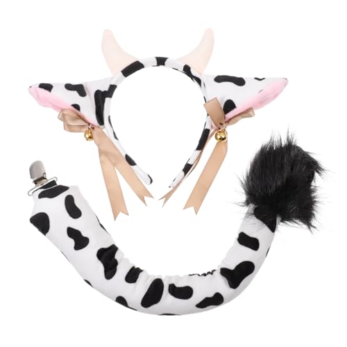CTIRCHIU Kuscheliges Kuhkostüm Set mit Stirnband und Plüsch Cosplay Accessoire für Leichtes Material für Party Bühne Karneval und von CTIRCHIU