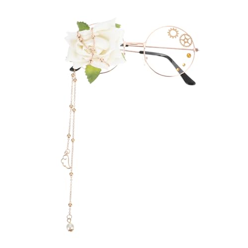 CTIRCHIU Lolita Brille Mit Rosen-design Und Metallkette Retro Steampunk Cosplay Accessoire Für Partys Festivals Und Besondere Anlässe Einzigartige Sonnenbrille Im Punkigen Stil CTIRCHIU Lolita Brille Mit Rosen-design Und Metallkette Retro Steampunk Cosplay Accessoire Für Partys Festivals Und Besondere Anlässe Einzigartige Sonnenbrille Im Punkigen Stil von CTIRCHIU