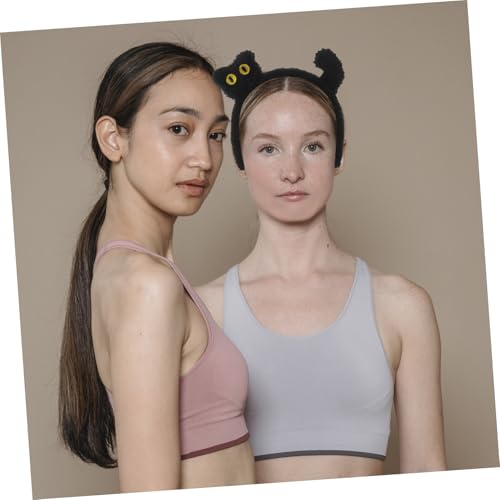 CTIRCHIU Plüsch Haarband mit Katzenohren Weiches Hautfreundliches Stirnband für Damen Halloween und Party Niedliches Schwarzes Katzen Design Einfach zu Reinigen Bequem für Täglichen von CTIRCHIU
