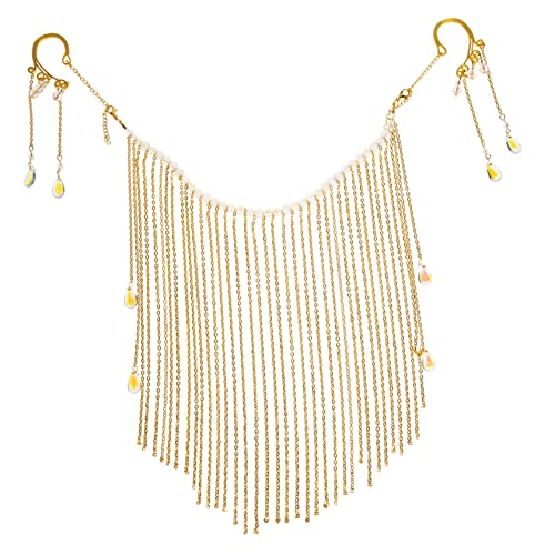 CTIRCHIU Quaste Gesichtskette für Damen Retro Masken Chain für Karneval Cosplay und Maskerade Elegantes Zubehör für Hanfu Kostüme Einfache Handhabung mit Ohrhaken Design CTIRCHIU Quaste Gesichtskette für Damen Retro Masken Chain für Karneval Cosplay und Maskerade Elegantes Zubehör für Hanfu Kostüme Einfache Handhabung mit Ohrhaken Design von CTIRCHIU