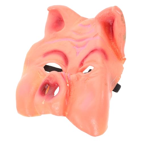 CTIRCHIU Realistische Gruselige Schweinemaske Für Halloween -kostümparty -cosplay -requisiten Lustige Tiermaske Für Erwachsene Halbe Maske Für Halloween -party von CTIRCHIU