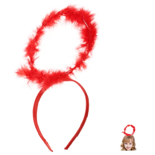 CTIRCHIU Rotes Engels Kopfschmuck Stirnband Cosplay Headdress für Halloween Karneval Party Kostüm Zubehör Geeignet Elegant und Langlebig von CTIRCHIU
