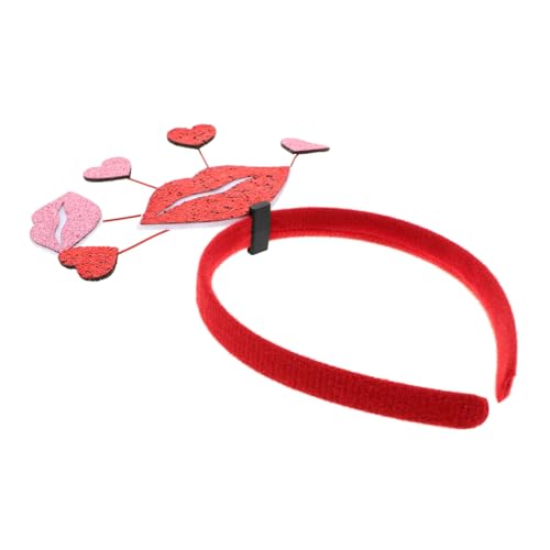 CTIRCHIU Rotes Herz Stirnband mit Glitzer für Valentinstag Hochzeitsfeiern Haaraccessoires Romantische Dekorationen für Partys Vielseitiges und Stilvolles Design für Unvergessliche von CTIRCHIU