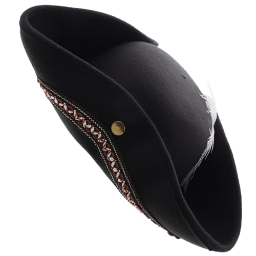 CTIRCHIU Piratenhut Strapazierfähigem Material für Halloween Kapitänskostüm Vielseitiges Accessoire für Partys Geschichtliche Themen von CTIRCHIU