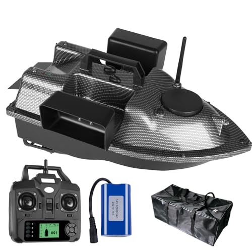 CTLNEON Ferngesteuertes Fischerboot, GPS-Positionierung, 500 m, 3 Käfige, für Erwachsene und Outdoor-Enthusiasten, Unisex, Fischboot von CTLNEON