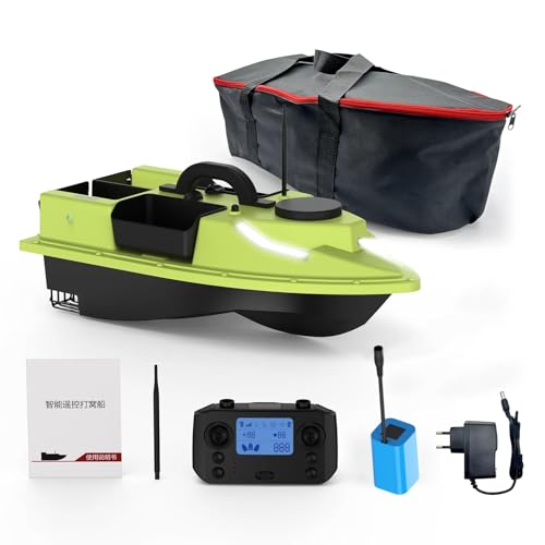 CTLNEON GPS Fishing Bait Boat 3 Katapult Bays, Bait Boats for Carp Fishing with GPS Positioning 500M Bait Boat with LED Night Light (Yellow) von CTLNEON