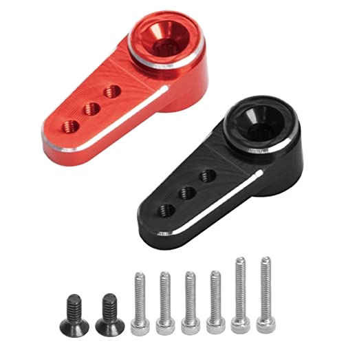 CTRLZS 2Pcs Metall 15T Servo Arm Servo Horn Fit ES08MA II Servo für Axial SCX24 1/24 RC Crawler Autoteile, Rot + Schwarz CTRLZS 2Pcs Metall 15T Servo Arm Servo Horn Fit ES08MA II Servo für Axial SCX24 1/24 RC Crawler Autoteile, Rot + Schwarz von CTRLZS