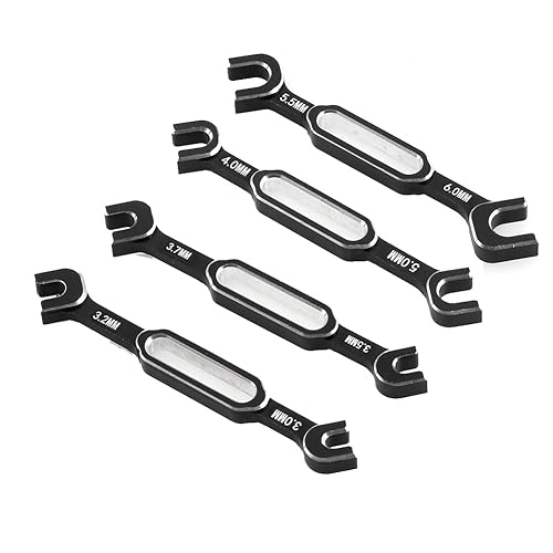 CTRLZS Schraubenschlüssel-Einstellung, Schubstangenschlüssel, Spannschlossmutter, Kugelgelenk-Entferner-Werkzeug für RC-Car-Zubehör, 3/3,2/3,5/3,7/4/5/5,5/6 Mm, Schwarz CTRLZS Schraubenschlüssel-Einstellung, Schubstangenschlüssel, Spannschlossmutter, Kugelgelenk-Entferner-Werkzeug für RC-Car-Zubehör, 3/3,2/3,5/3,7/4/5/5,5/6 Mm, Schwarz von CTRLZS